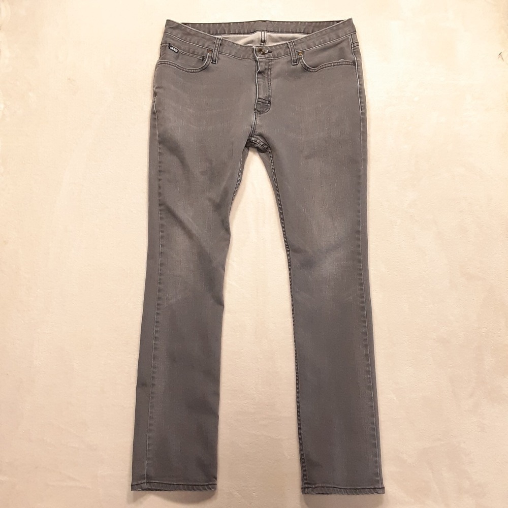 Vans Mens Slim Straight Jeans 32x32 Gray Cotton Spandex